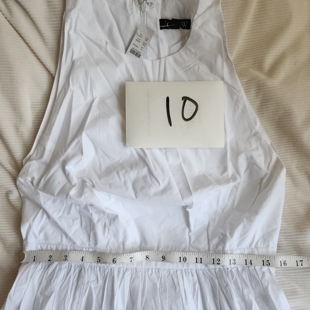 JCrew High Neck Cotton Poplin Sleeveless Midi Dress White Size 4, 6, 8, 10 NWT - Picture 16 of 16